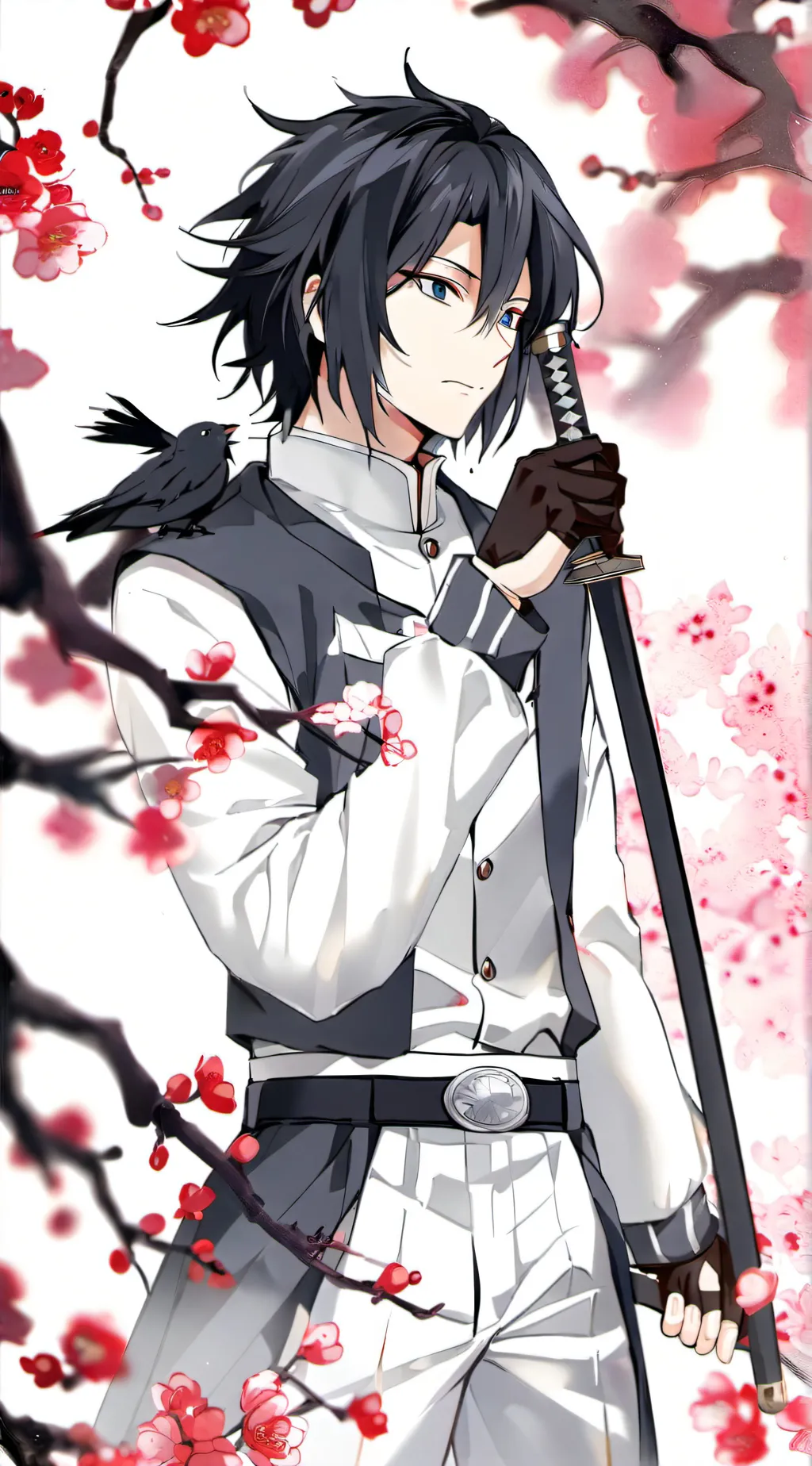 ai character: Giyu tomioka background