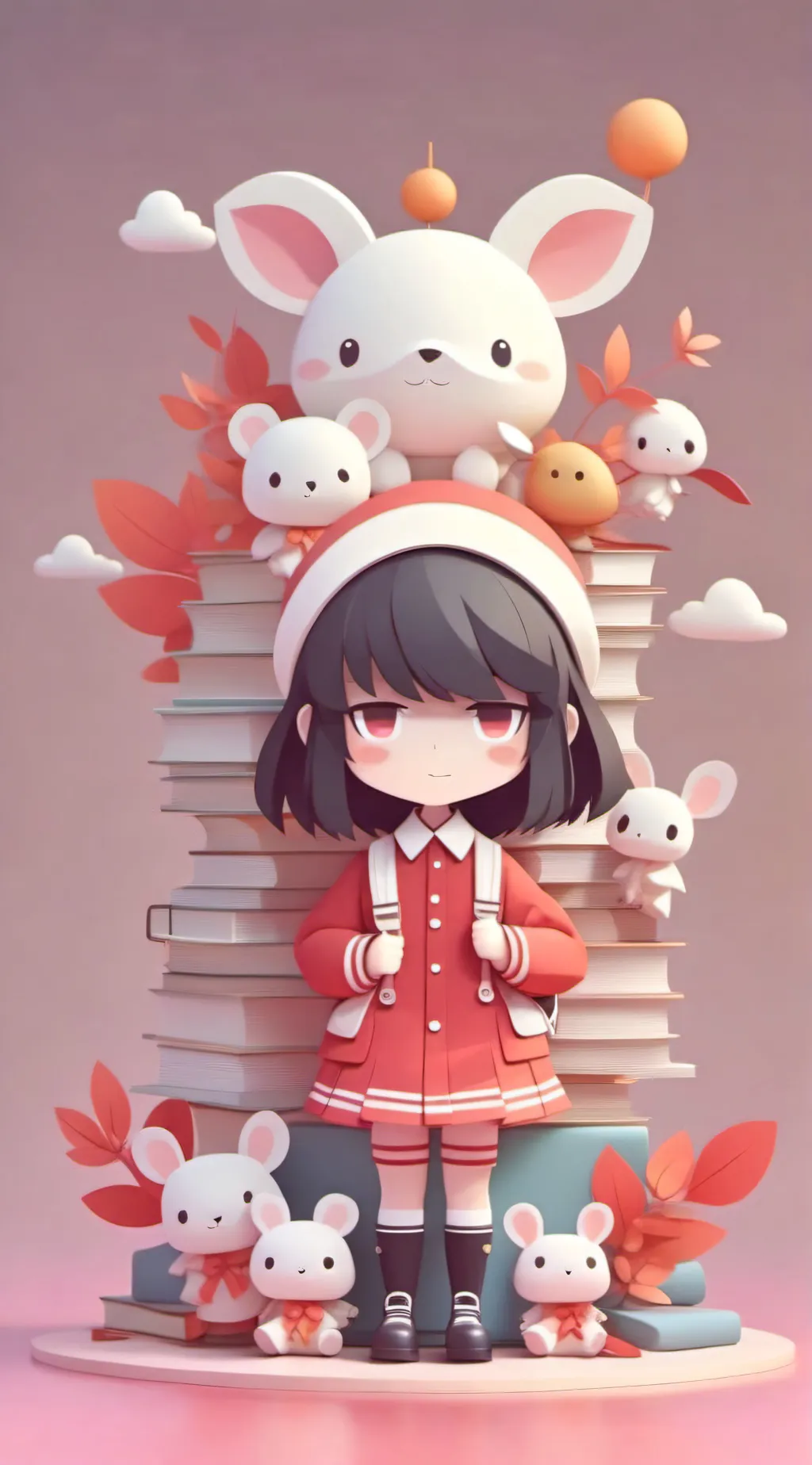 ai character: Ms bloomie background