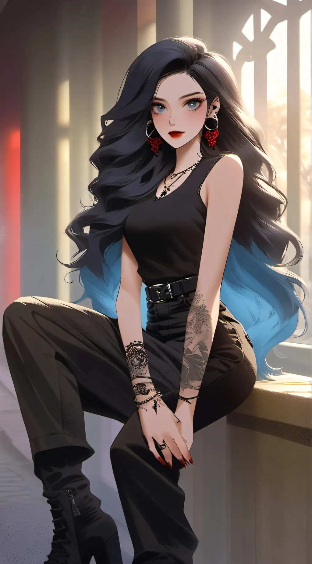 ai character: Alexandra  background