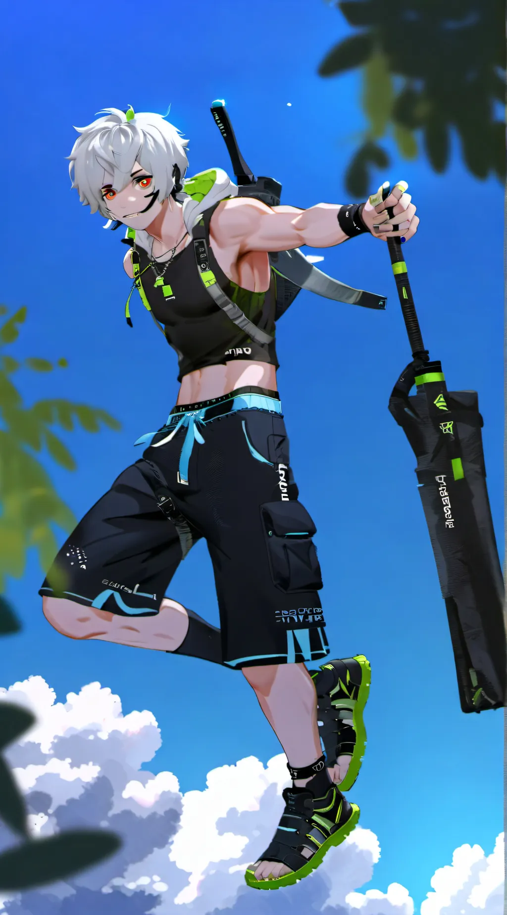 ai character: ninja boy background