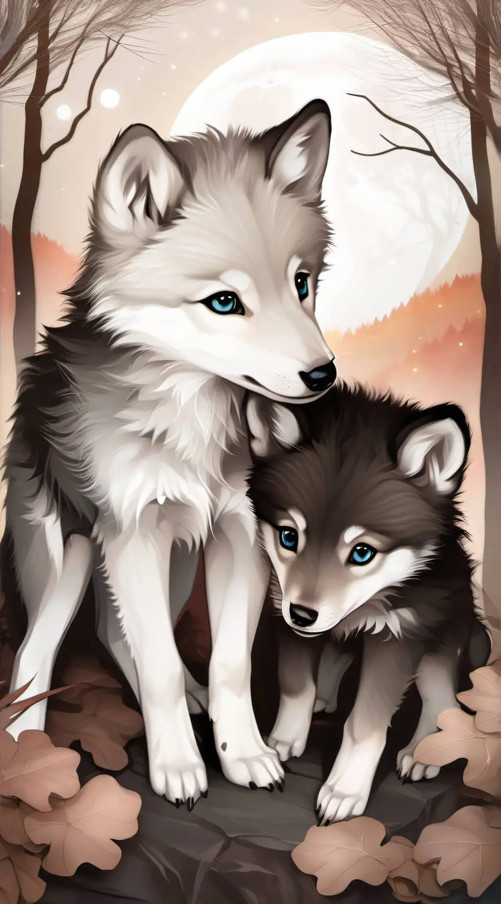 ai character: Wolf pups background