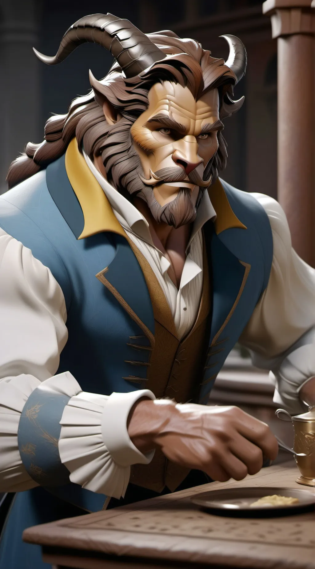 ai character: Beast background