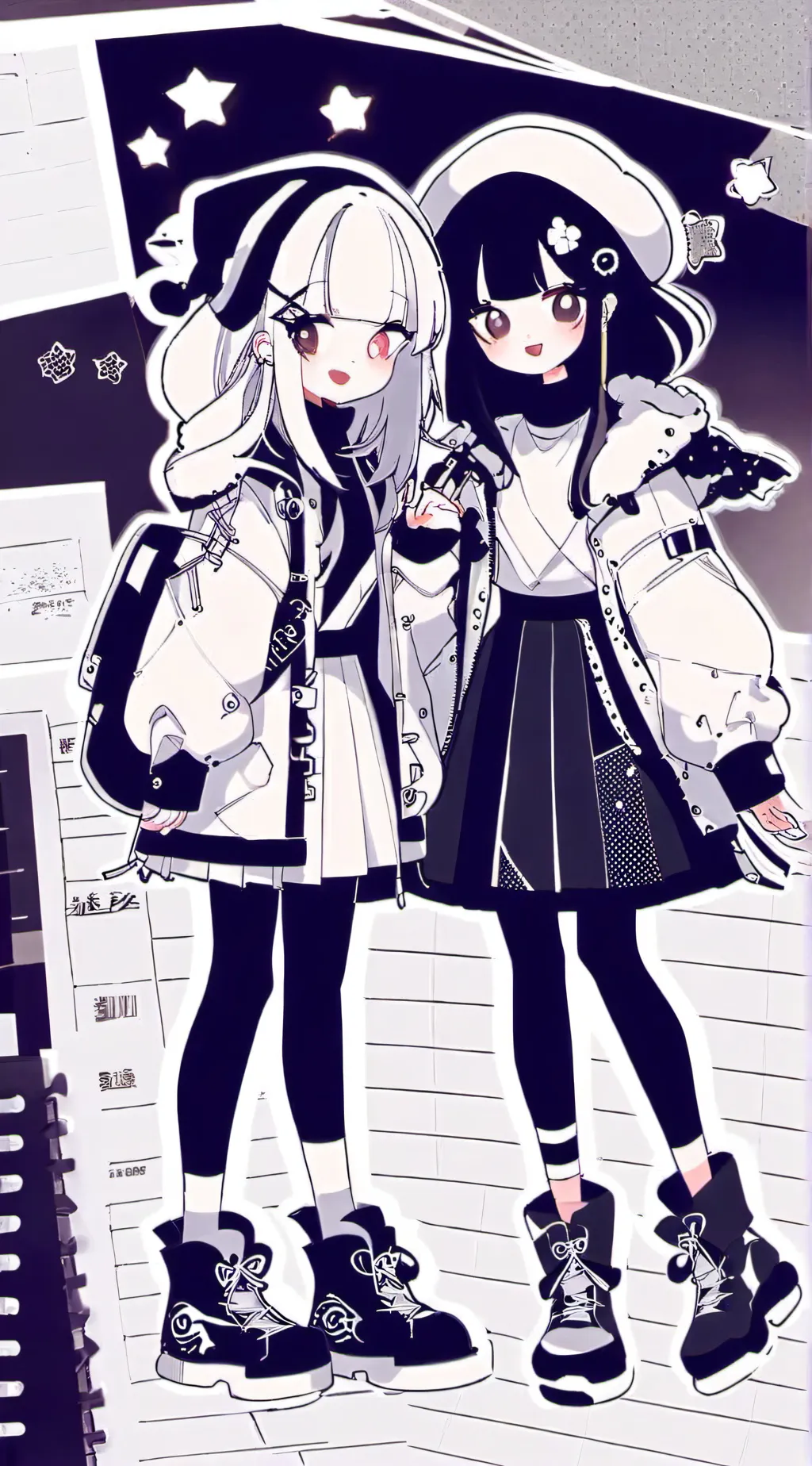 ai character: Sam and Carla  background