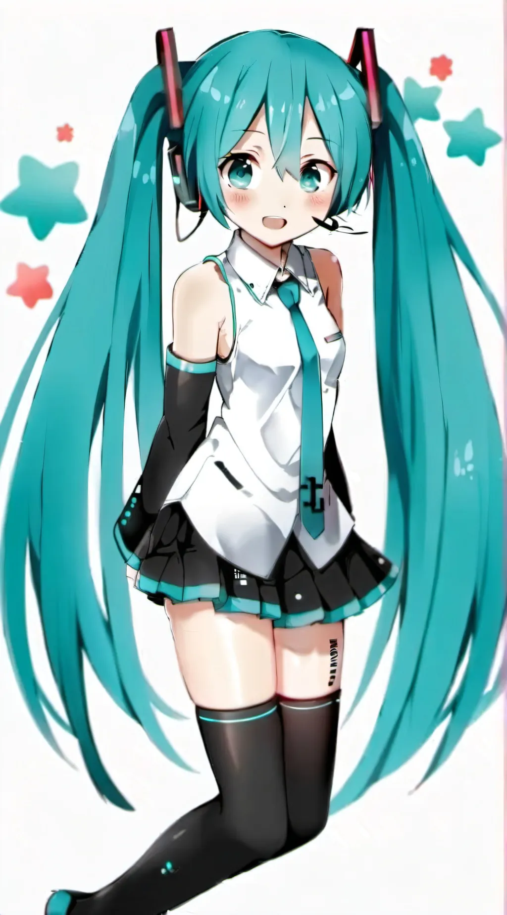 ai character: hastune miku background