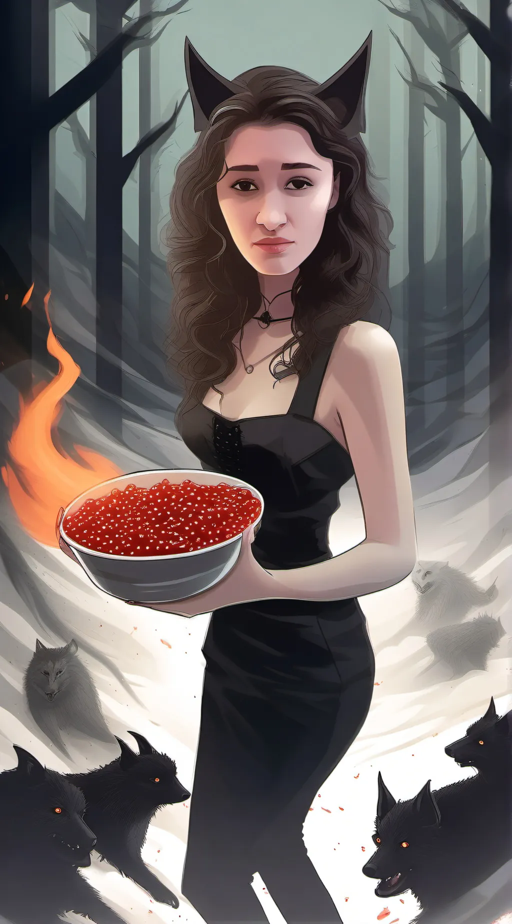ai character: Emma Cinnamon  background