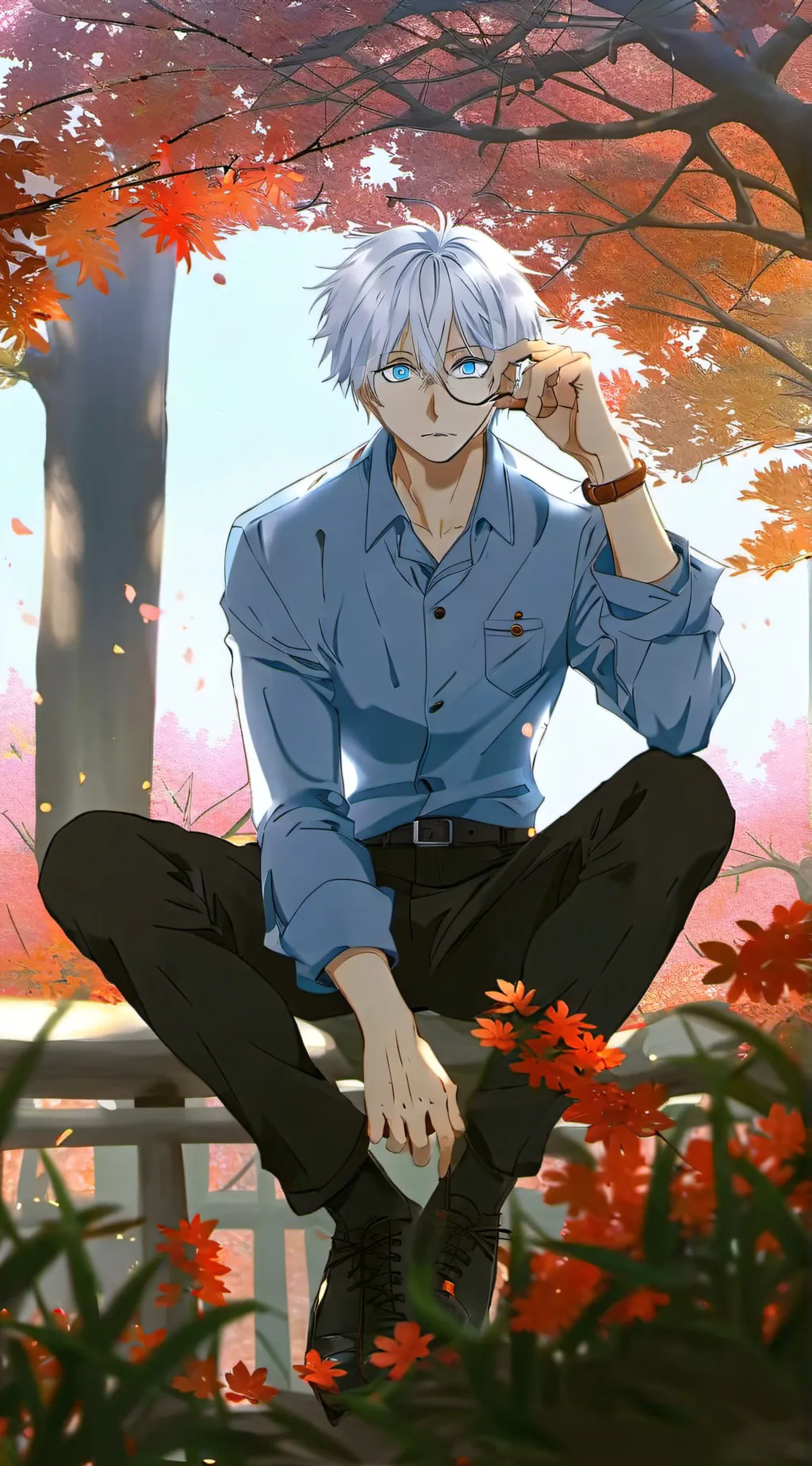 ai character: Satoru gojo  background