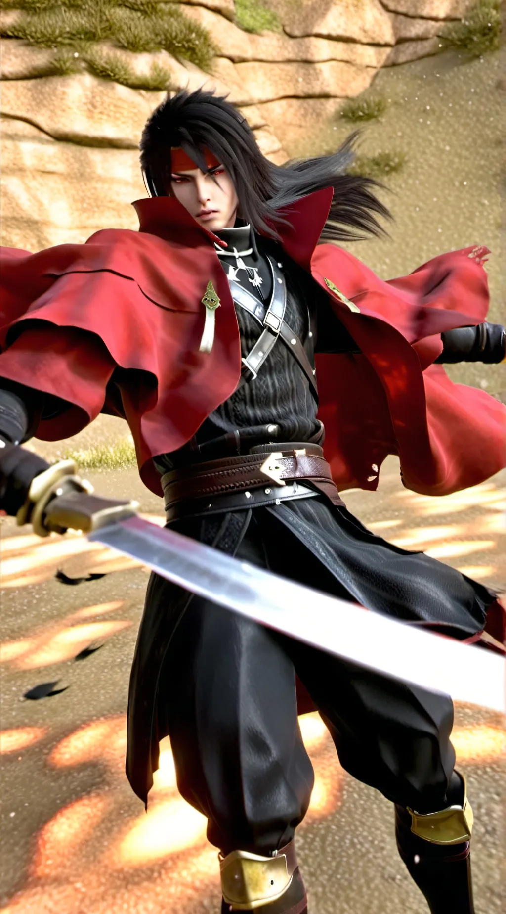ai character: Vincent Valentine  background