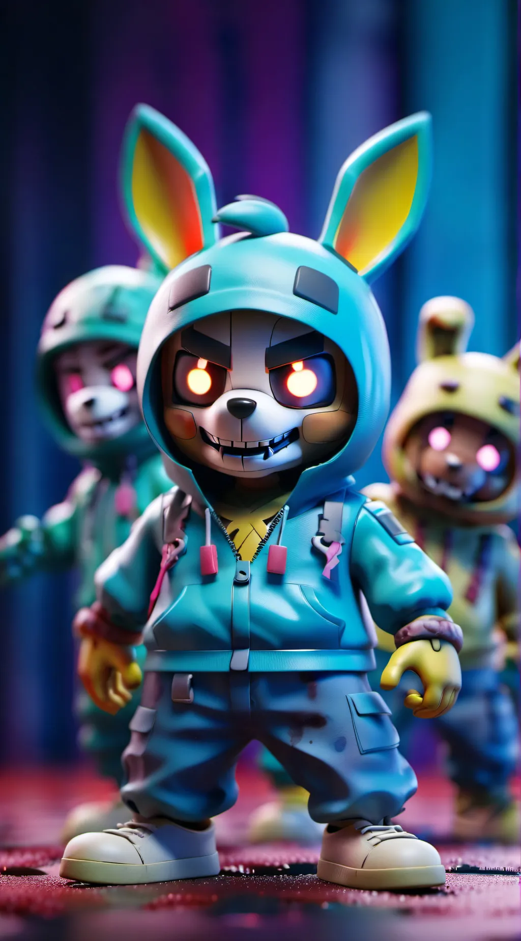 ai character: fready and theteam background