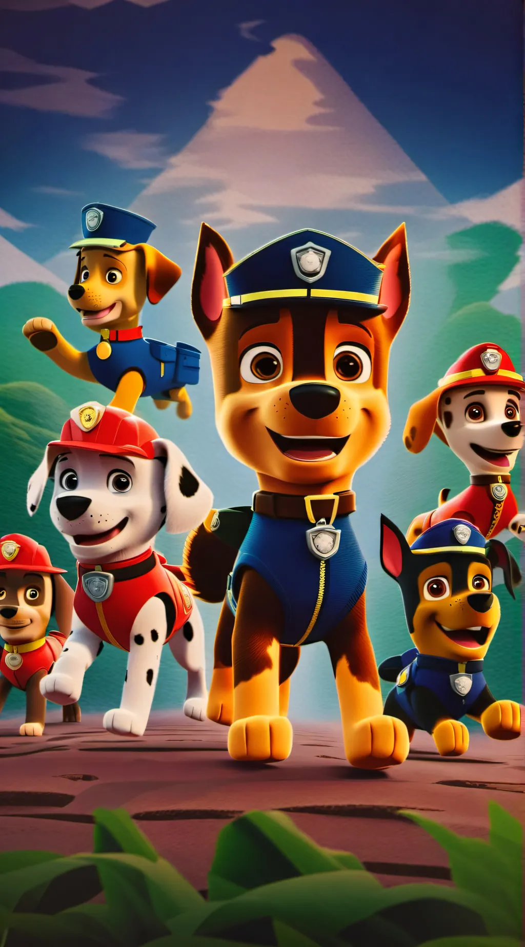 ai character: paw patrol 🐾 background