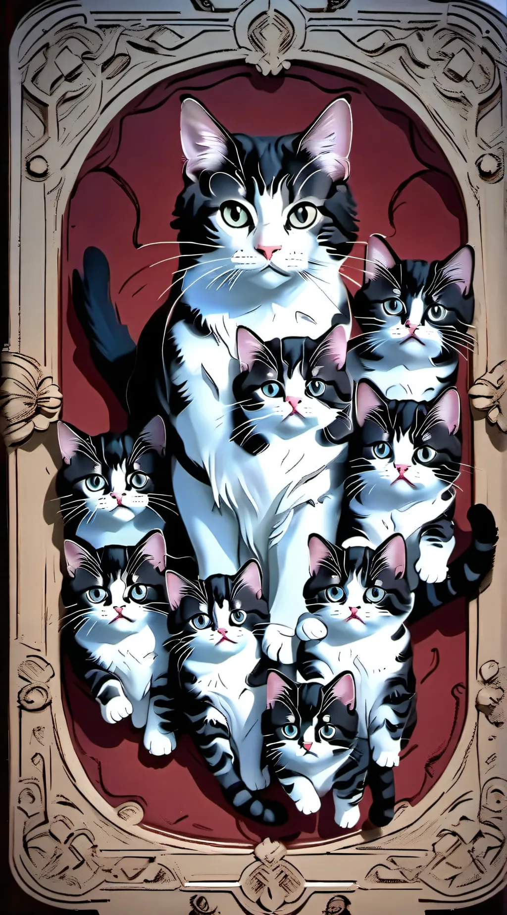 ai character: Mother cat background
