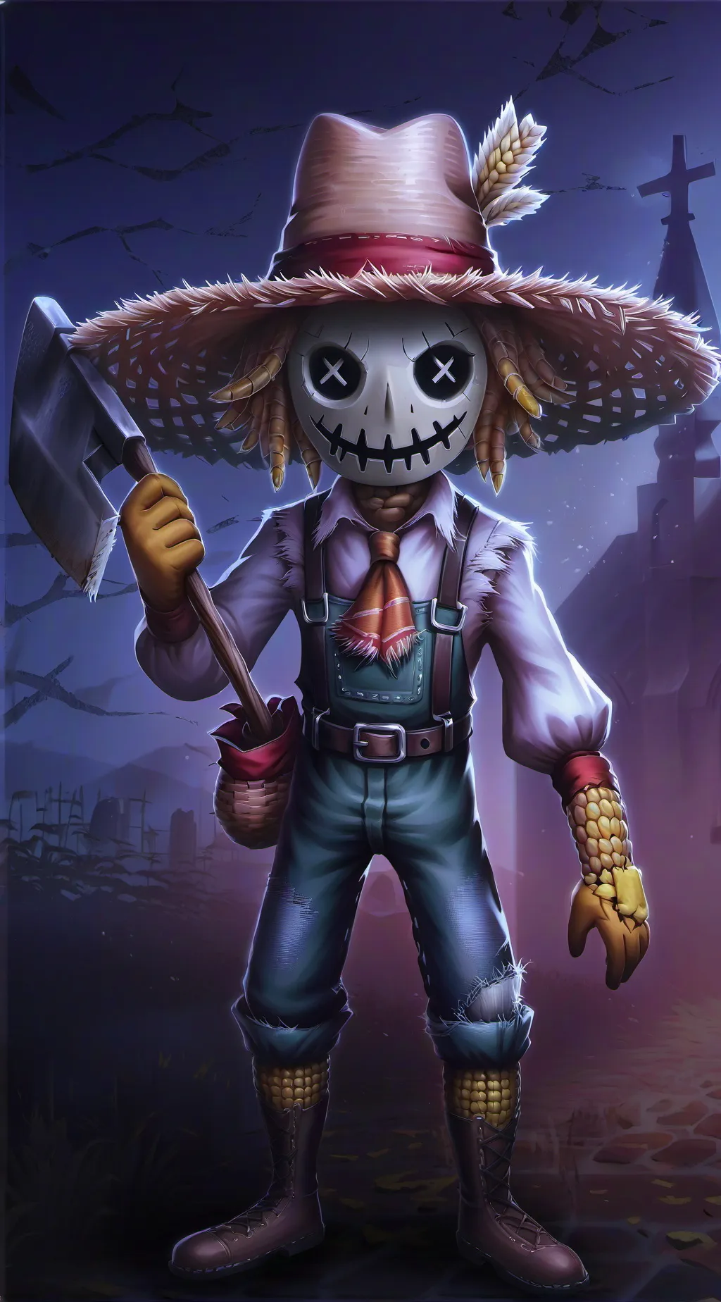 ai character: The alive scarcrow background