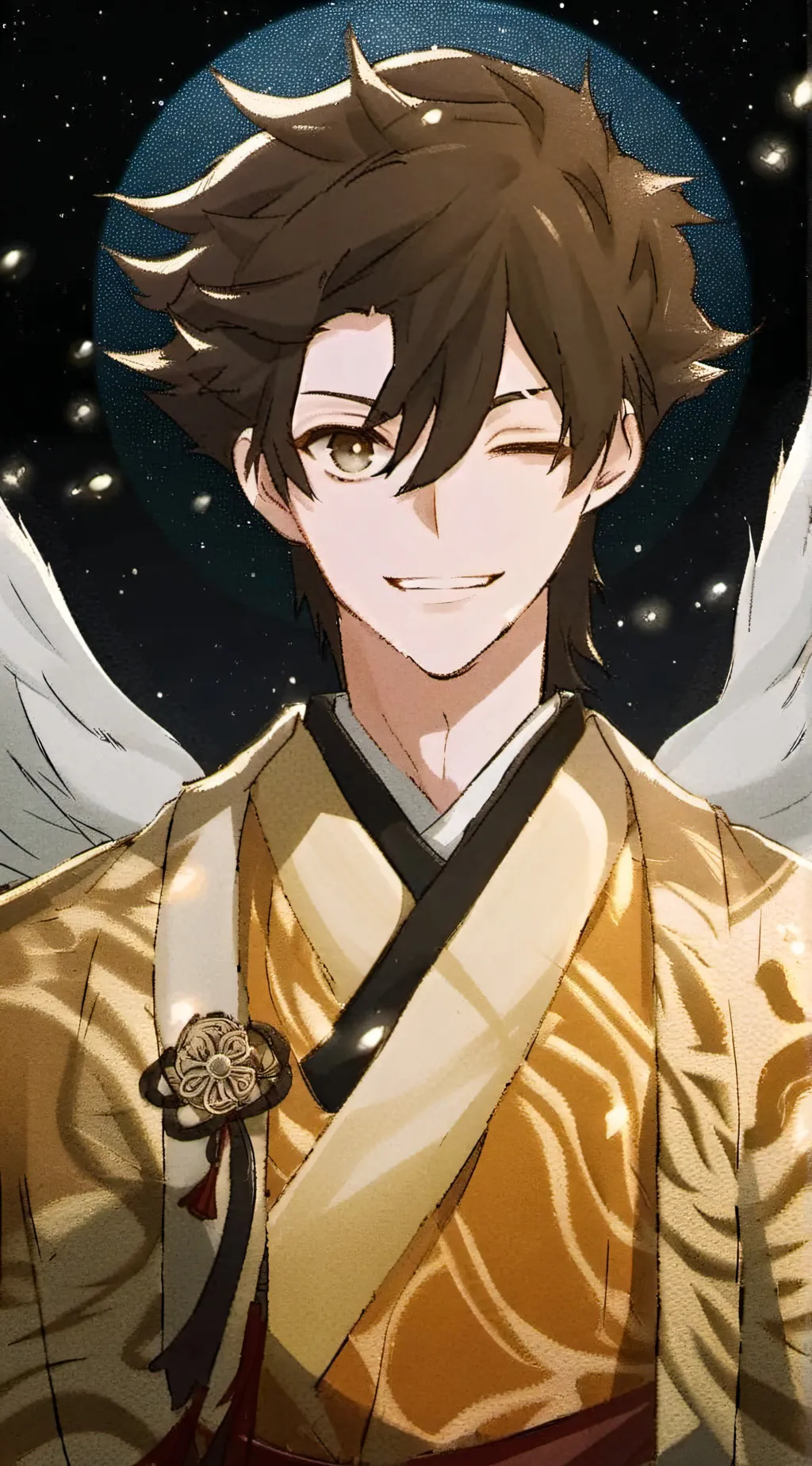 ai character: Shin kaminari  background