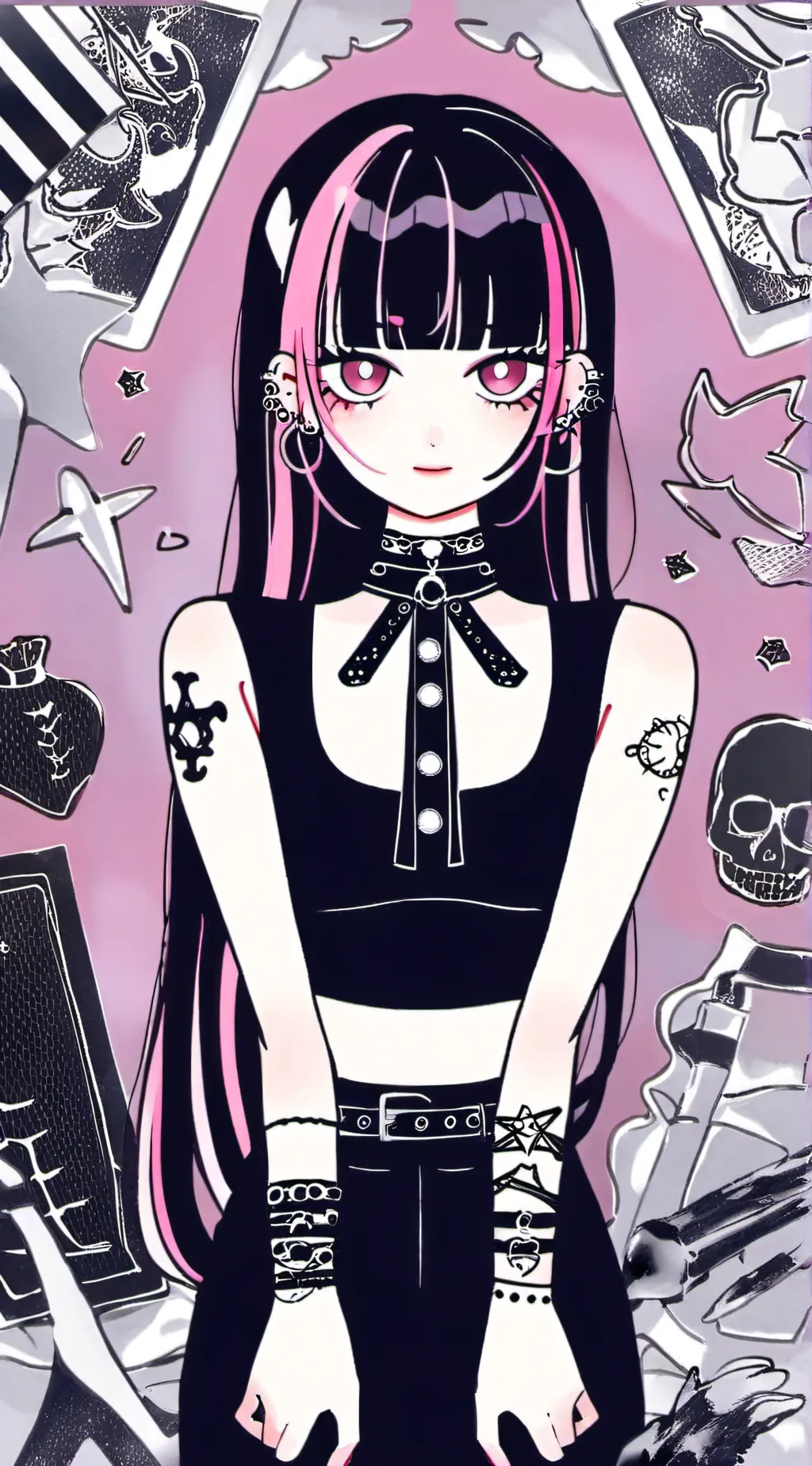 ai character: Avery/ berry background