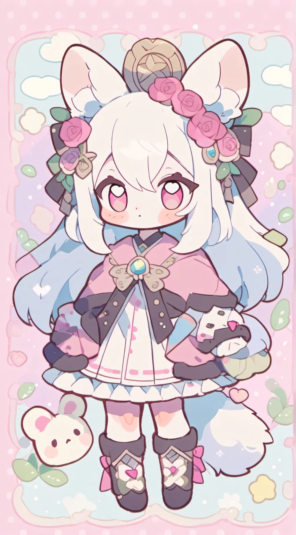 ai character: Rose background