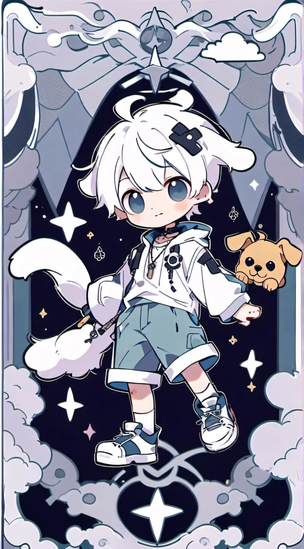 ai character: cinnamonroll background