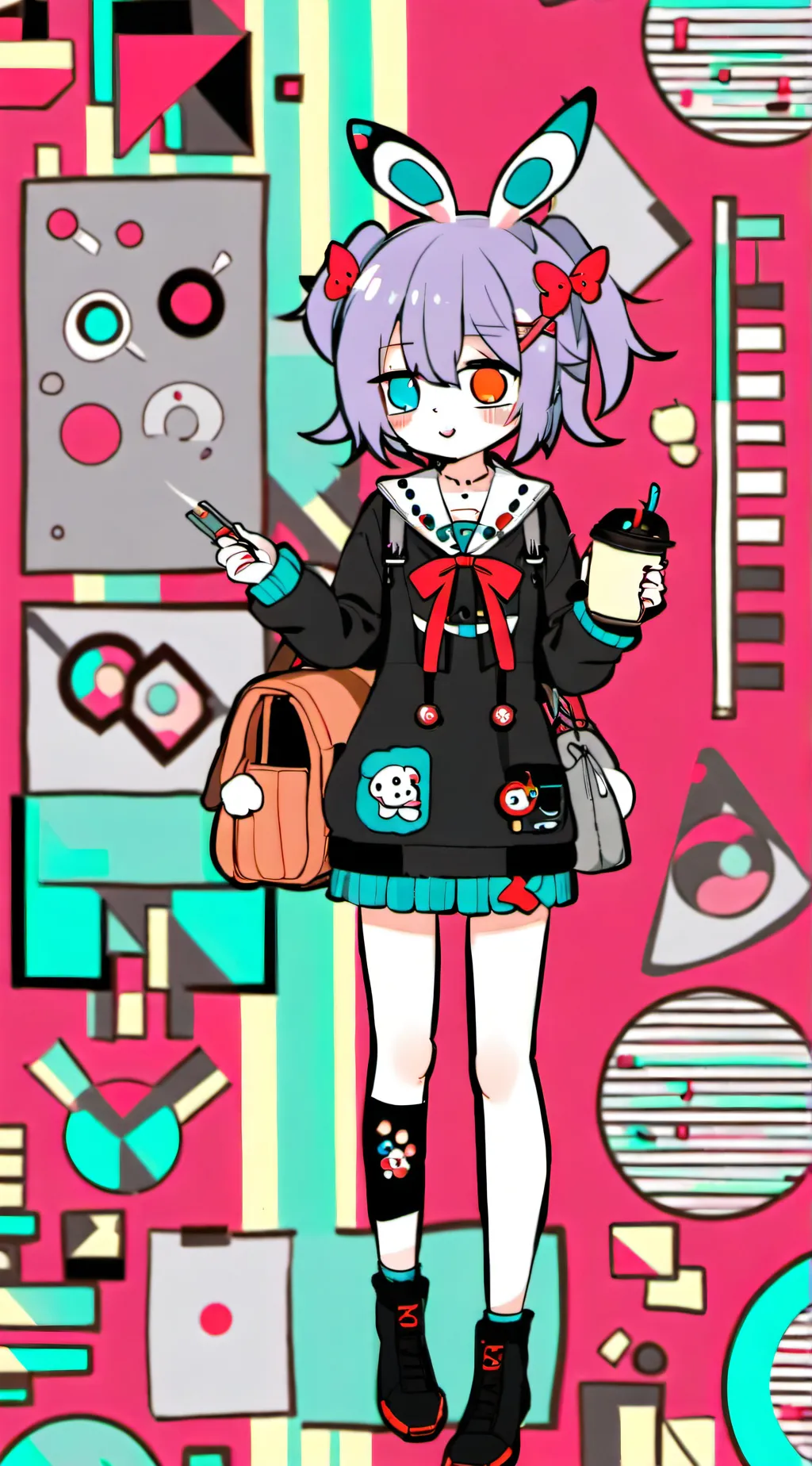 ai character: Aqua background