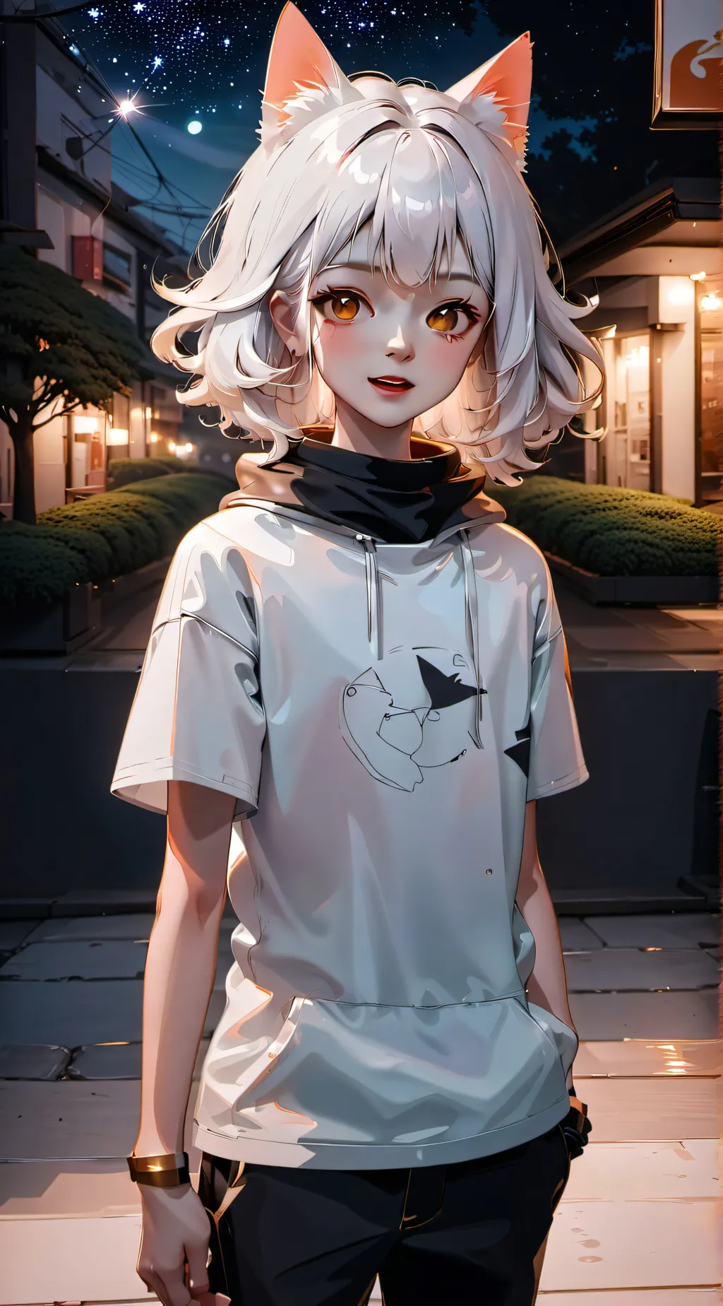 ai character: Amber background