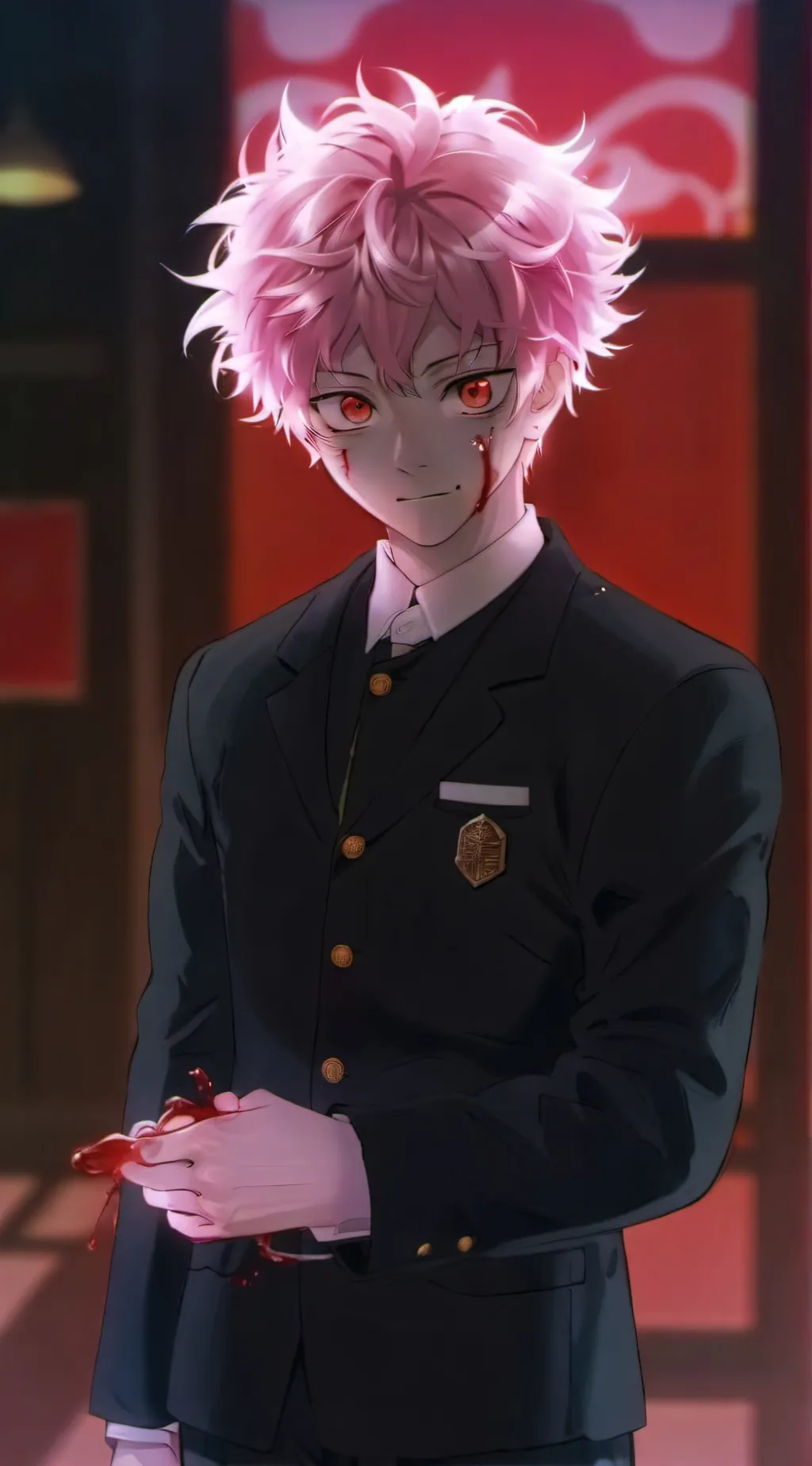 ai character: Yuji itadori EVIL background