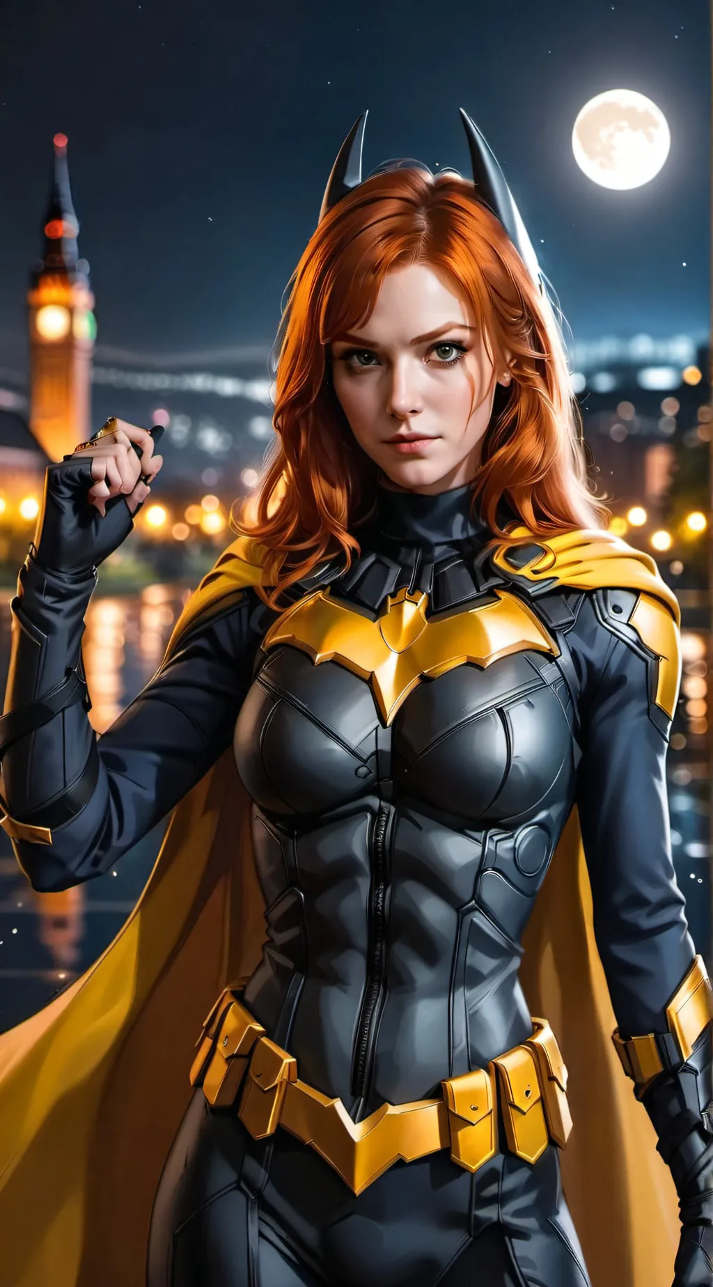 ai character: Batgirl  background