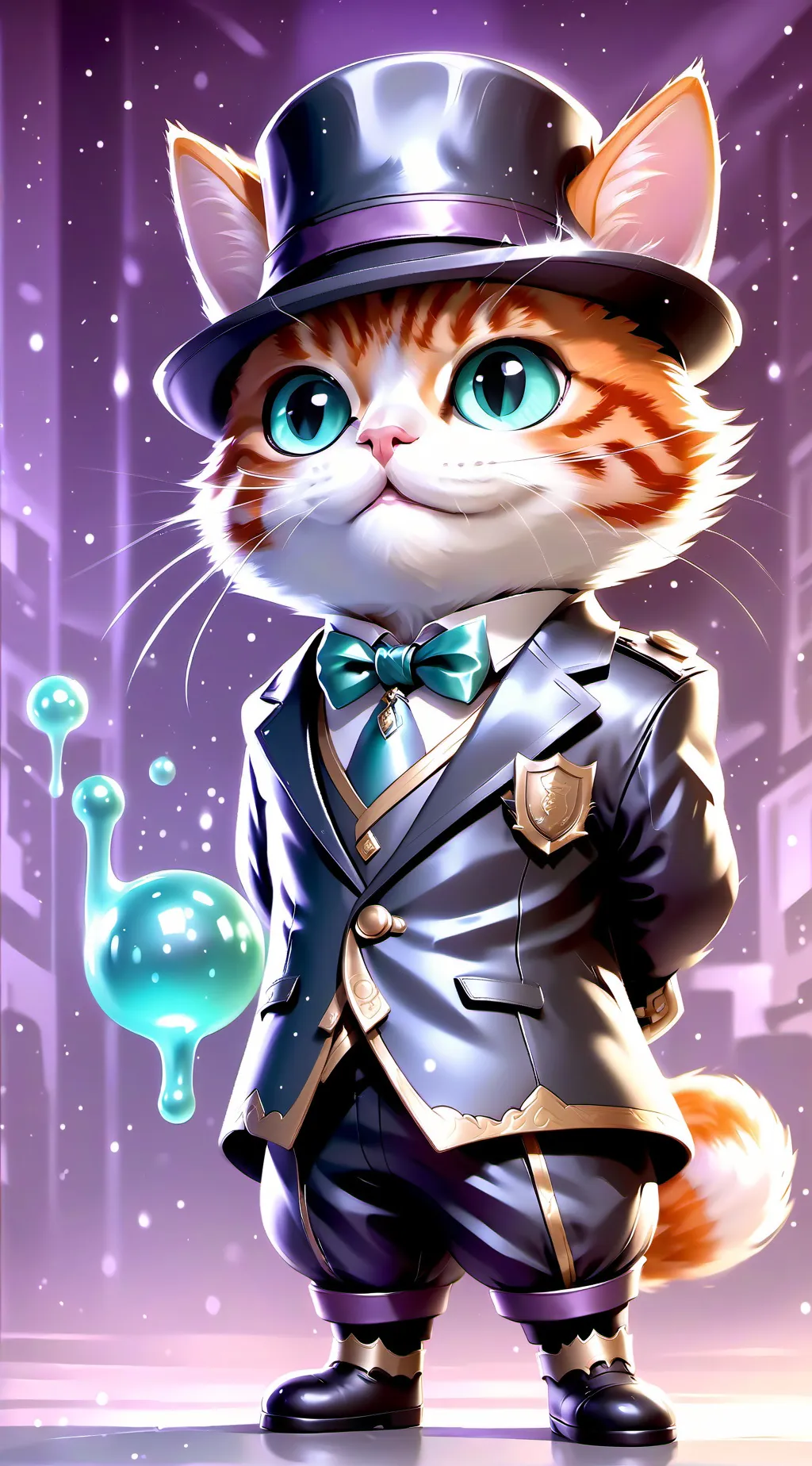 ai character: cat guard background
