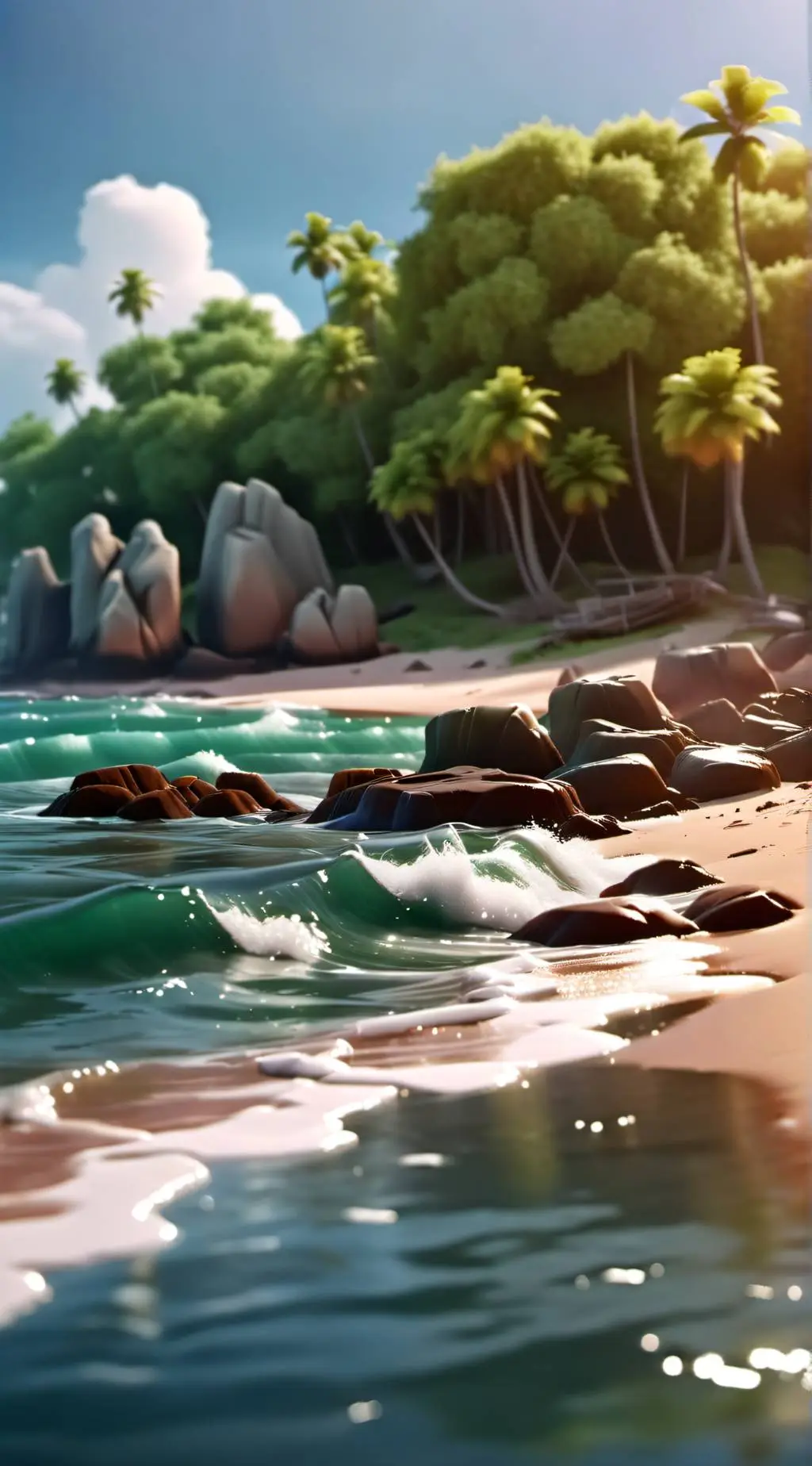 ai character: FPE (beach)  background