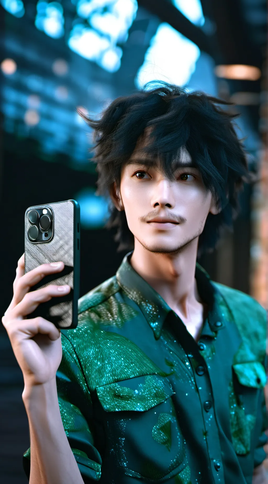ai character: phone apps people background