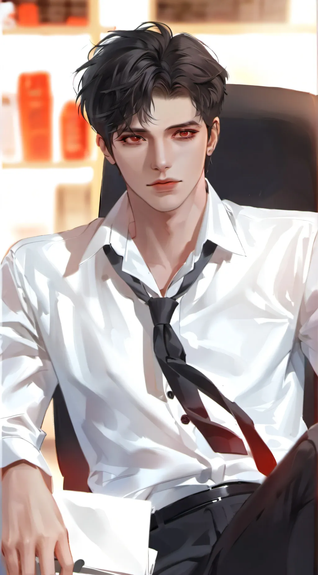ai character: Lucas Grey background