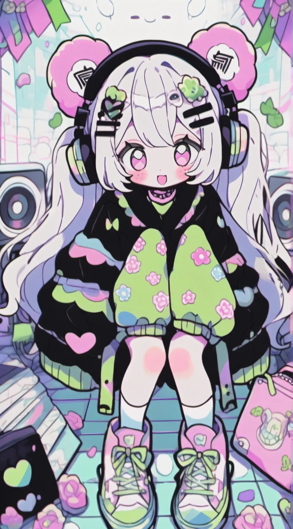 ai character: The music freaks background
