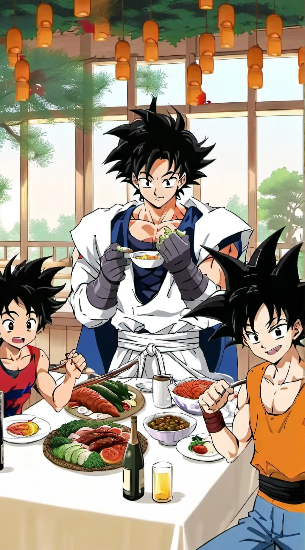 ai character: Food fight background