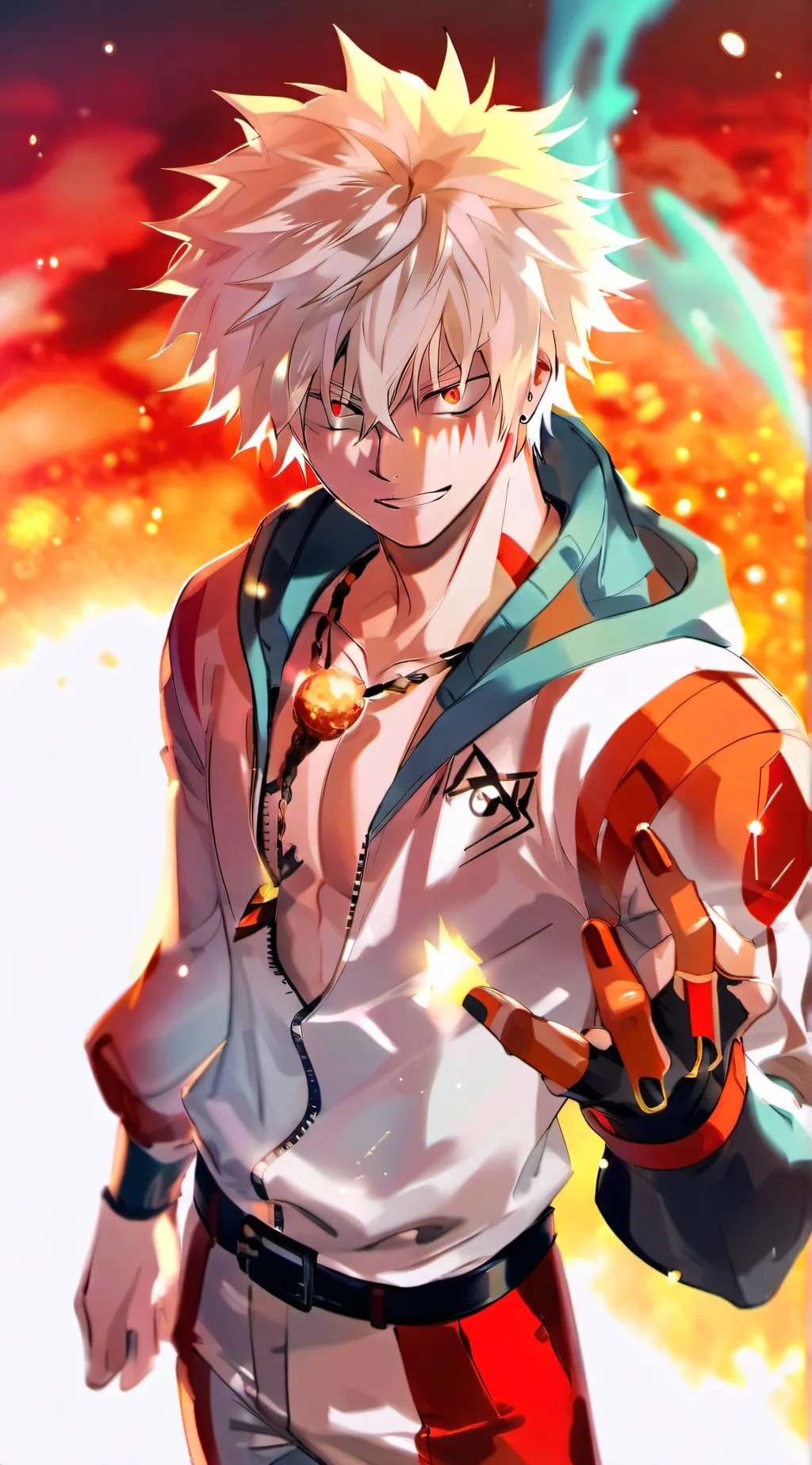 ai character: bakugo  background