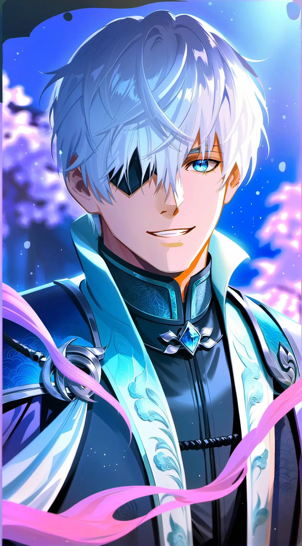 ai character: Super senior gojo background