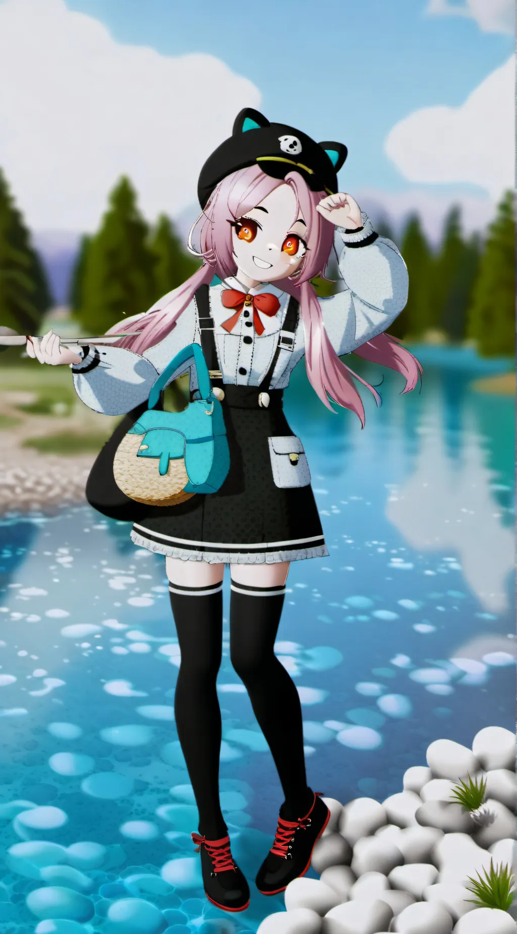 ai character: cute girl background