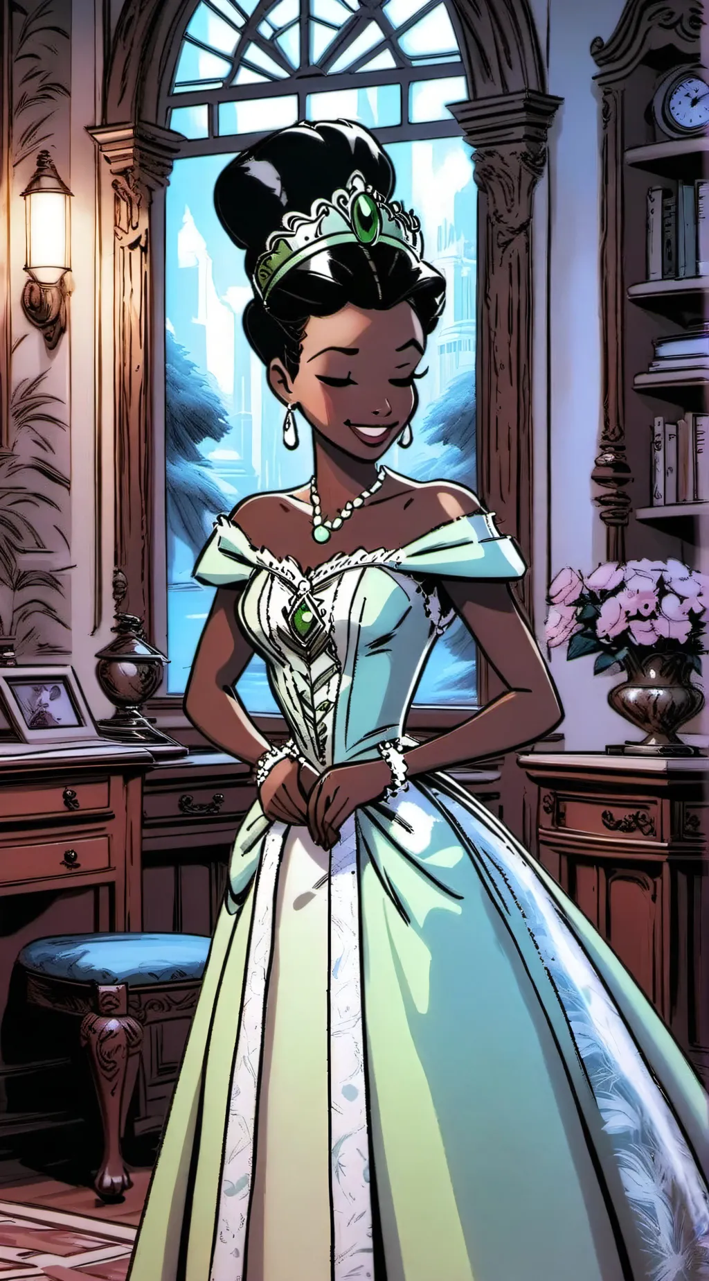 ai character: princess Tiana background