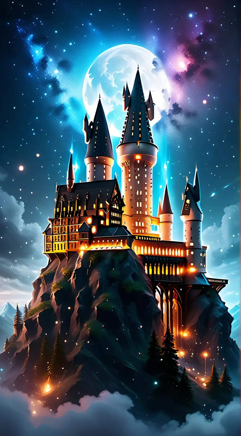 ai character: Hogwarts  background