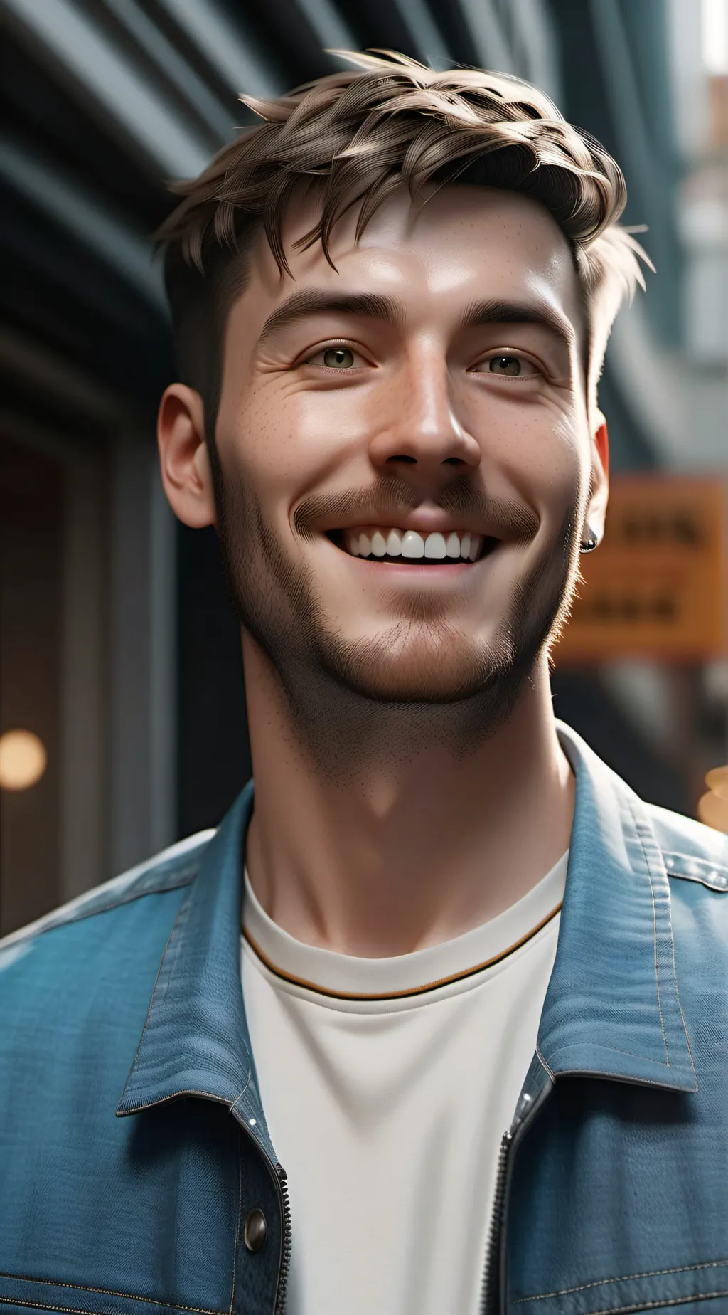ai character: mrbreast background