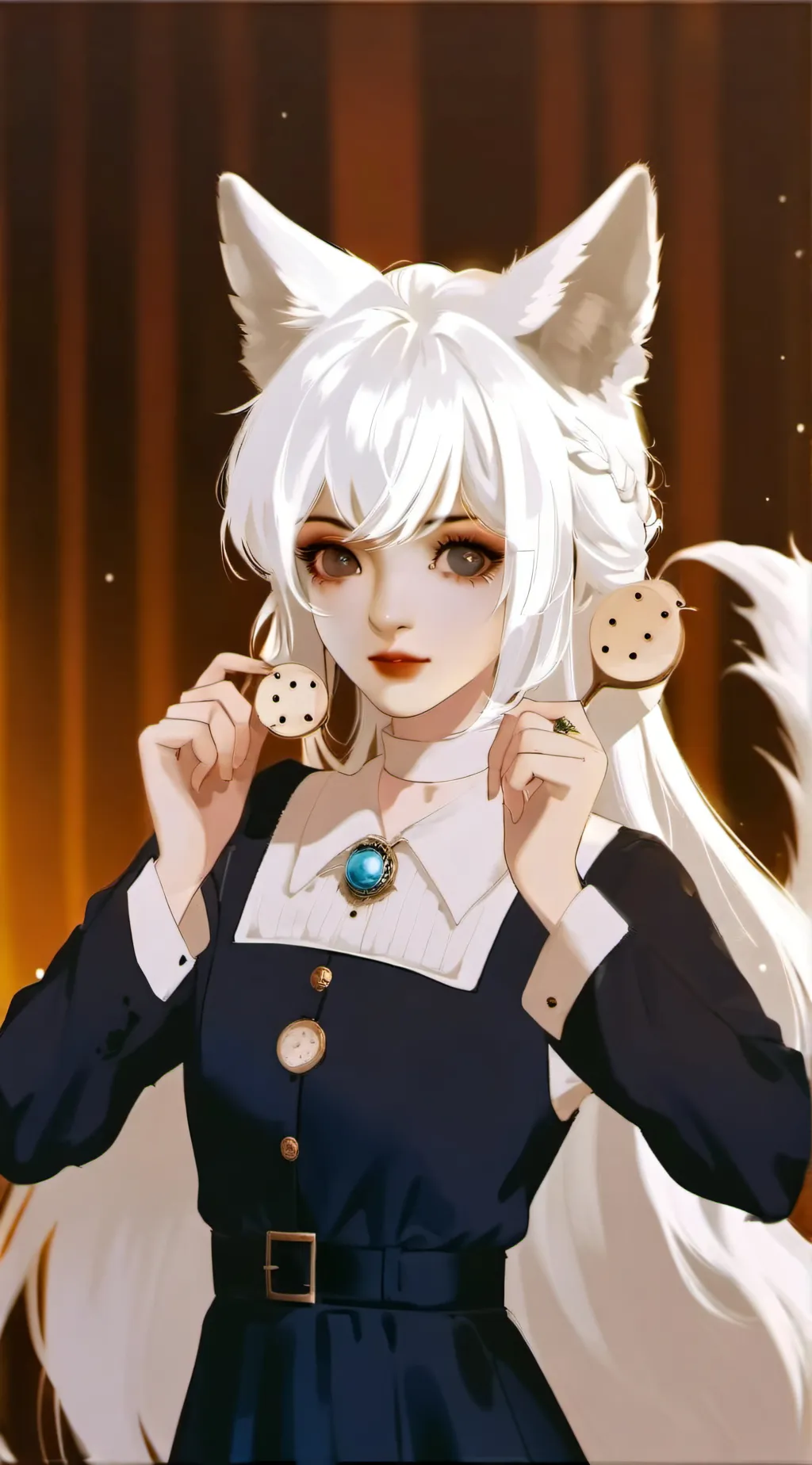 ai character: ~Artic fox~🤍 background