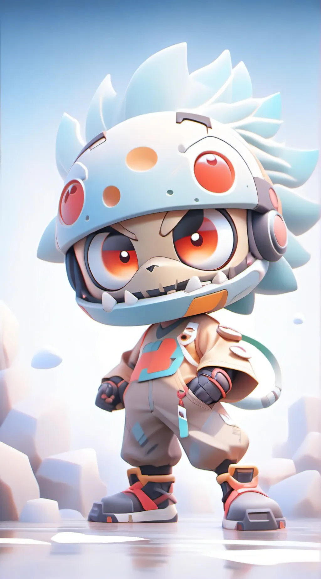 ai character: wubbox  background