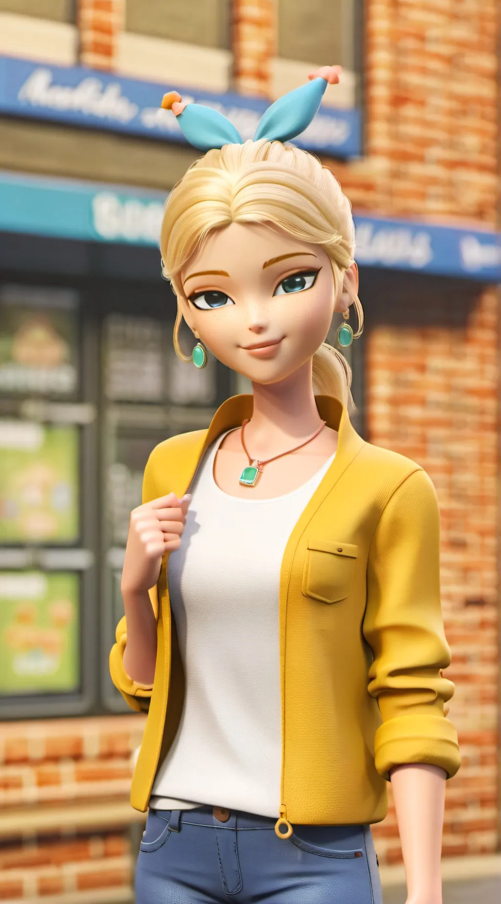 ai character: Chloe bourgeois  background