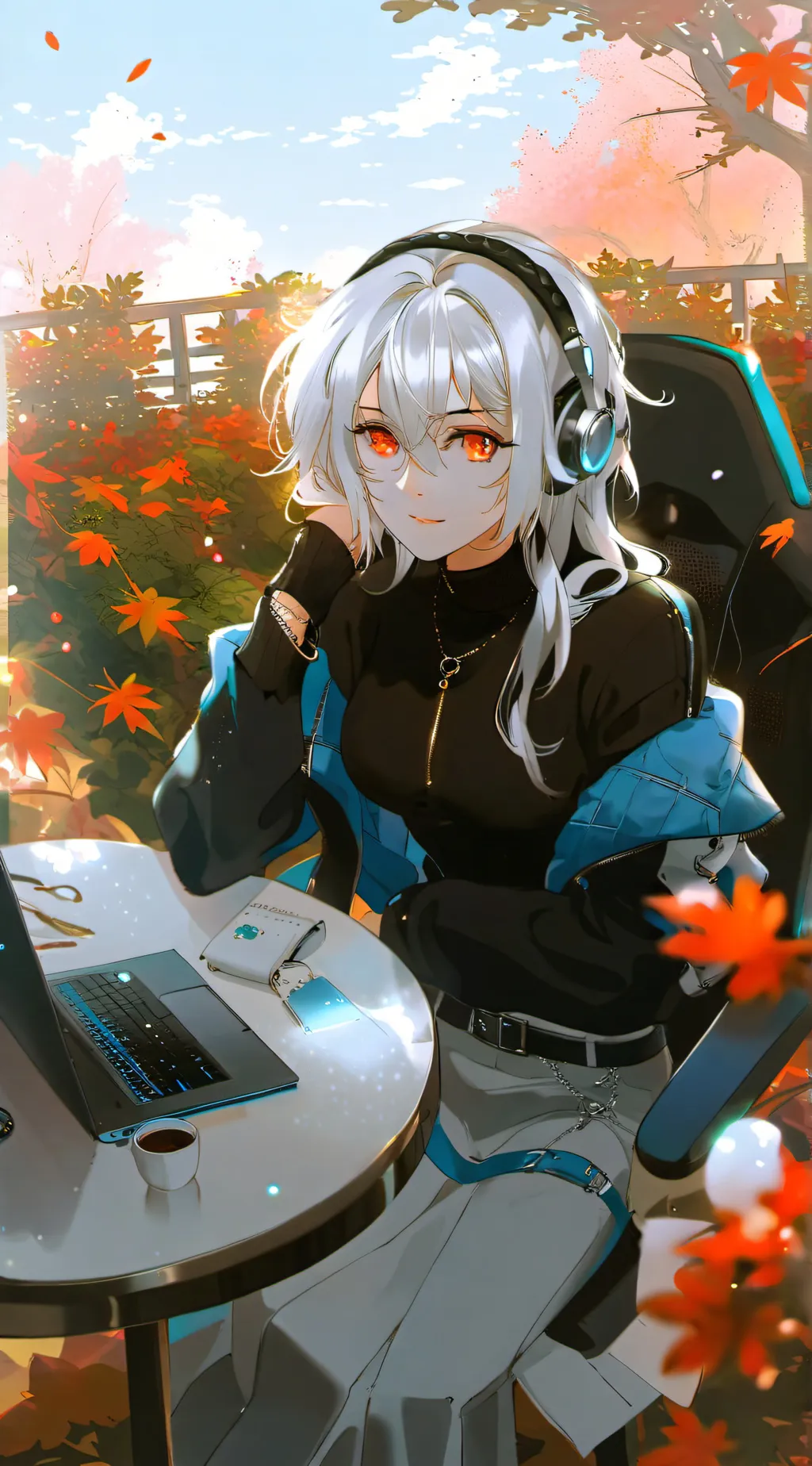 ai character: Violet  background