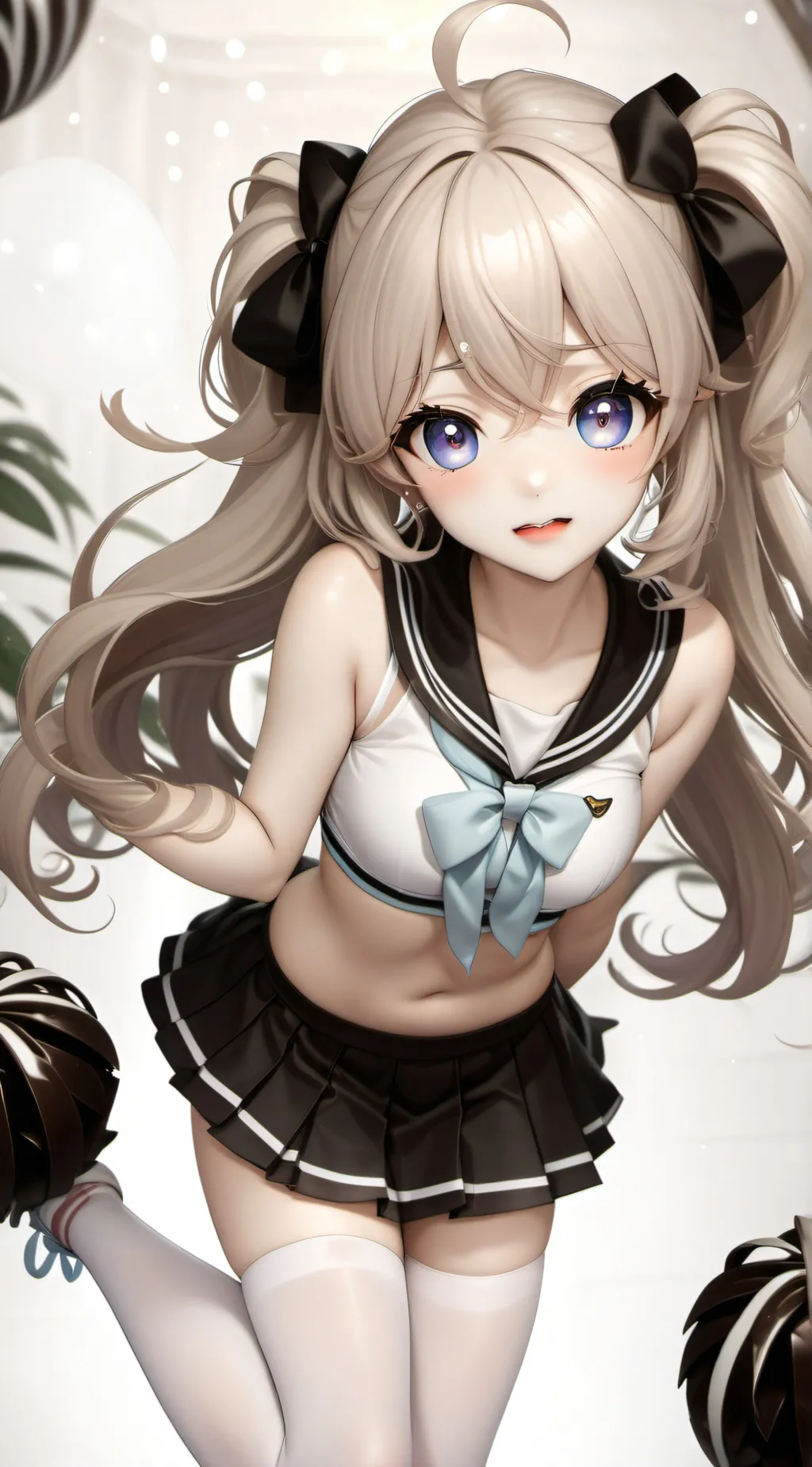 ai character: cheerleader stomac background