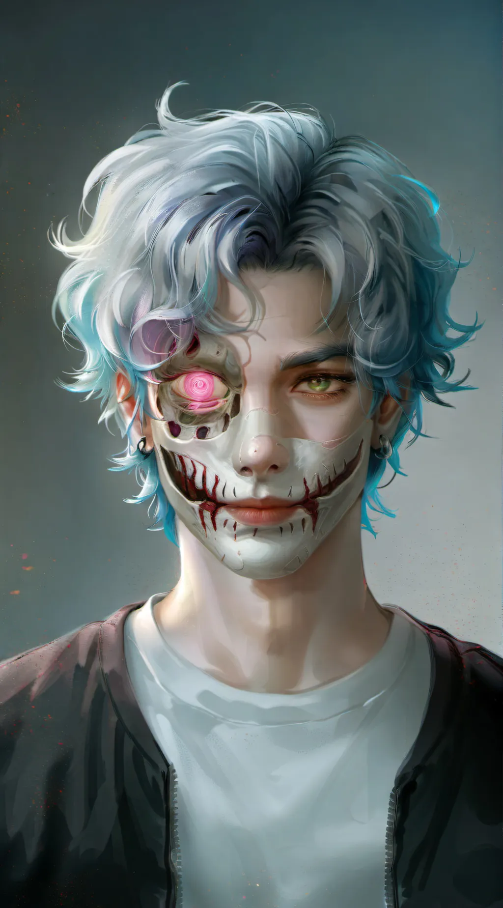 ai character: Sally face background