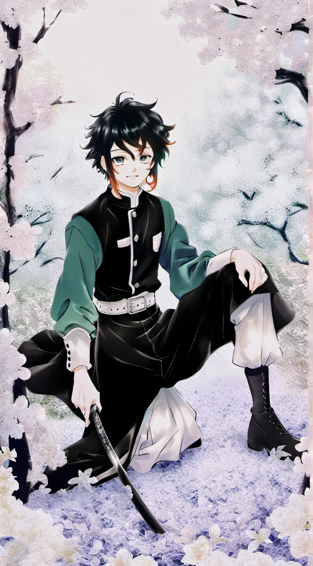 ai character: Muichiro  background