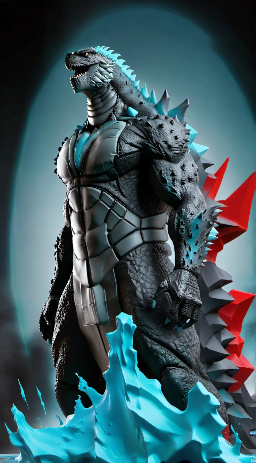 ai character: Godzilla Minus One background