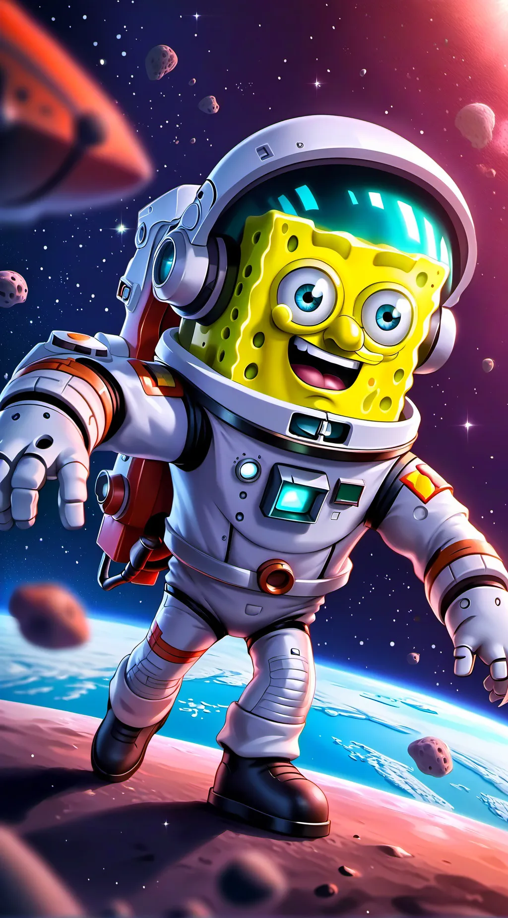 ai character: Spongebob background