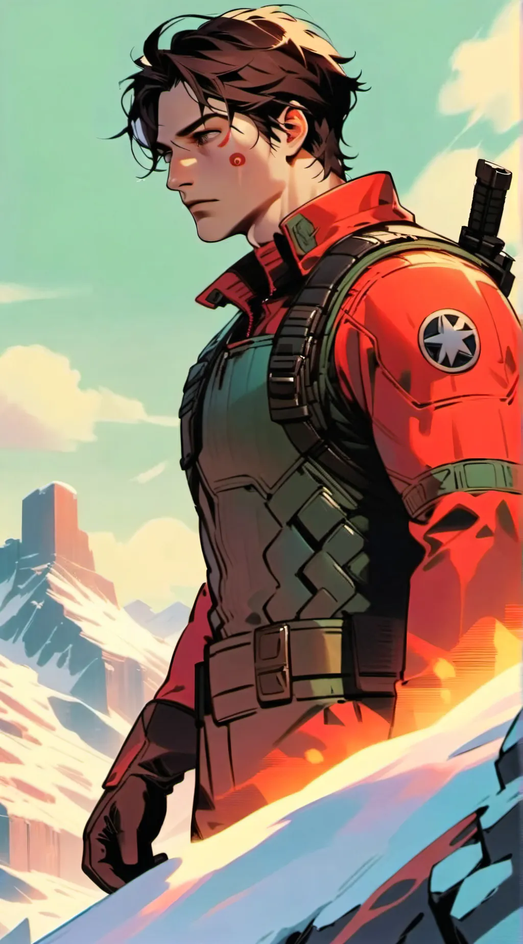 ai character: James Bucky Barnes background