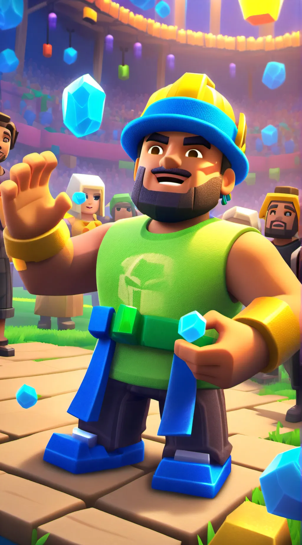 ai character: Coral background