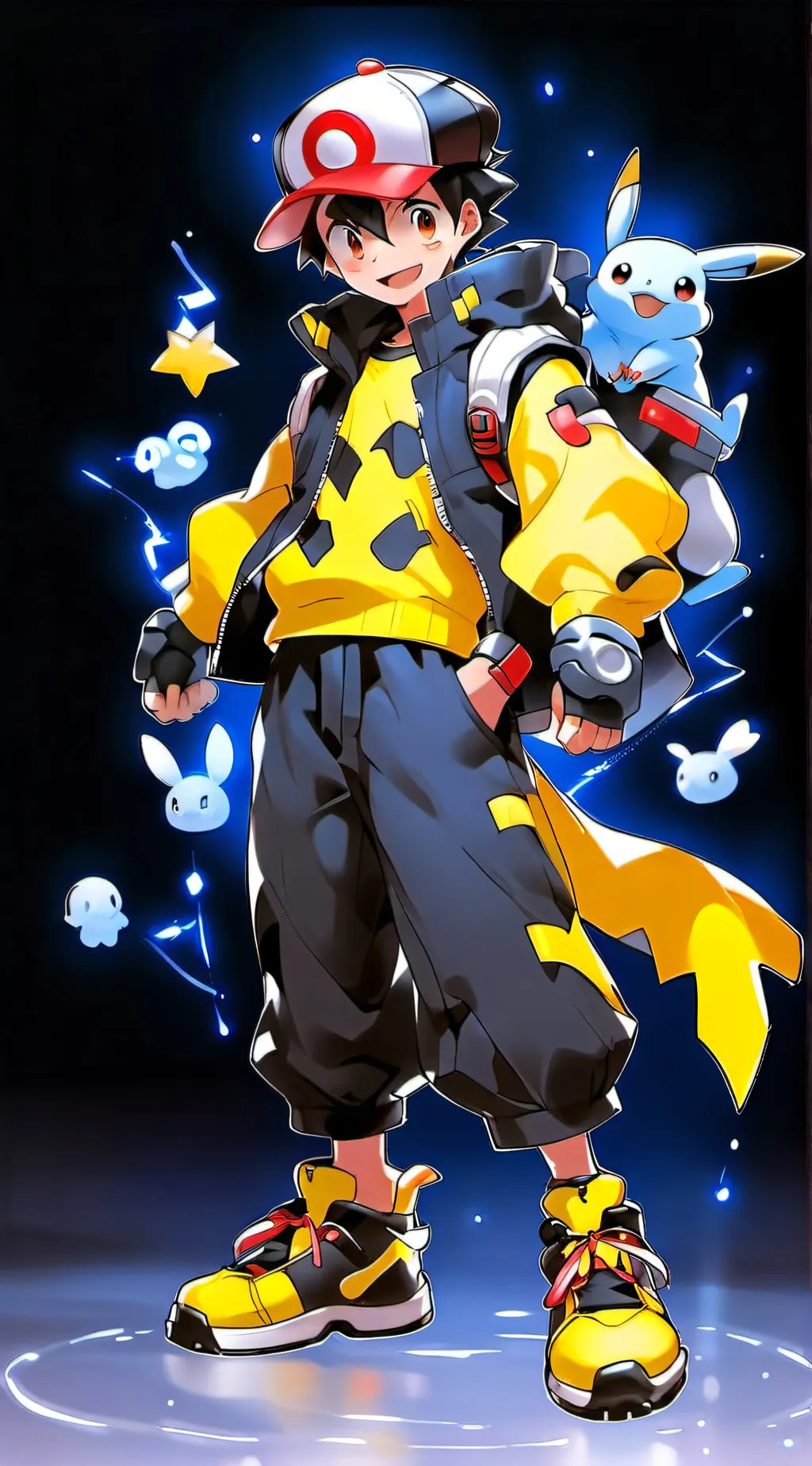 ai character: Ash Ketchum background