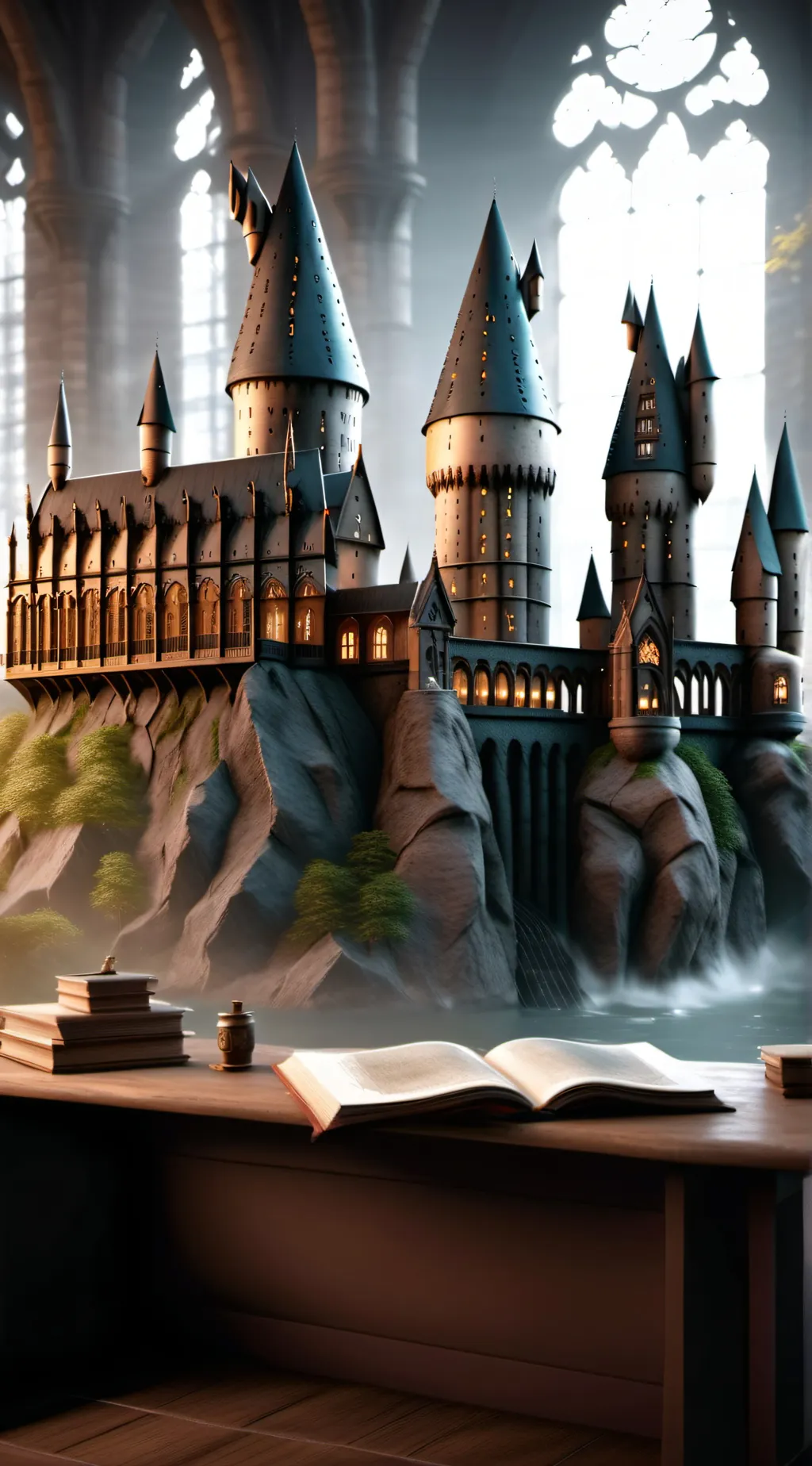 ai character: Hogwarts  background