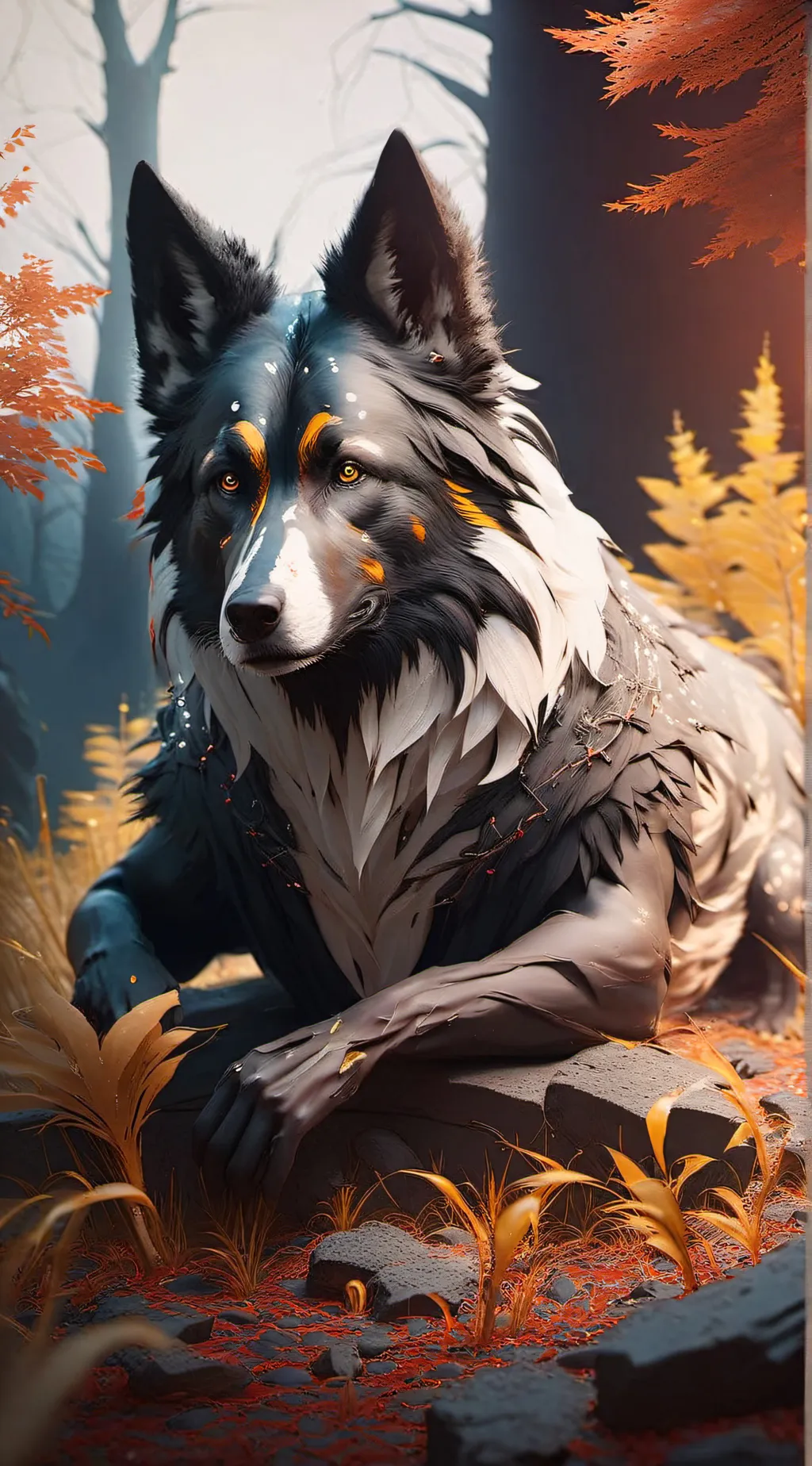 ai character: The smile background