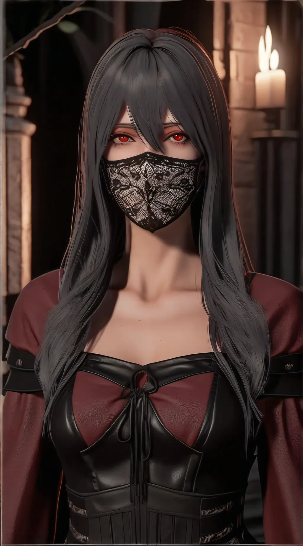 ai character: Kuchisake background